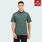 LGS - Polo Shirt Pria - New Autumn Collection - Pocket - Regular Fit - Multi - Aksen Garis - 3 Kancing Aktif - Katun - CWS
