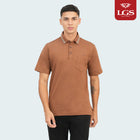 LGS - Polo Shirt Pria - New Autumn Collection - Pocket - Regular Fit - Multi - Aksen Garis - 3 Kancing Aktif - Katun - CWS