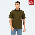LGS - Polo Shirt Pria - New Autumn Collection - Pocket - Regular Fit - Multi - Aksen Garis - 3 Kancing Aktif - Katun - CWS